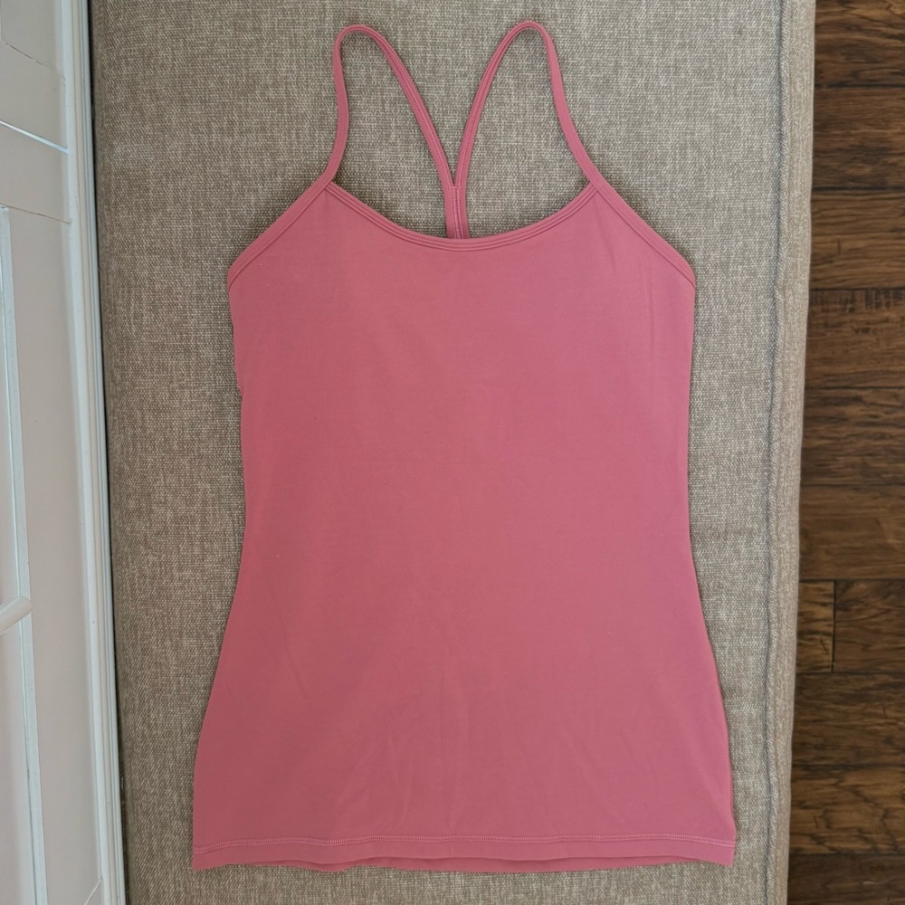 Lululemon Zing Pink Power Y Luon Tank Top Womens 6